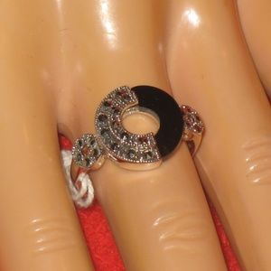 GENUINE MARCACITE BLACK ONYX GEMSTONE